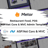 Metor – ASP.Net Core 9 & MVC5 Restaurant Food Admin Dashboard Template