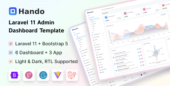 Hando – Laravel 11 Admin & Dashboard Template Hando – Laravel 11 Admin & Dashboard Template
