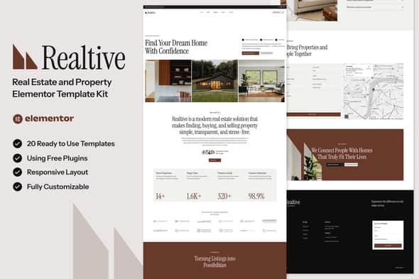 Realtive – Real Estate & Property Elementor Template Kit Realtive – Real Estate & Property Elementor Template Kit