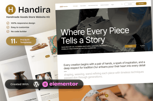 Handira – Handmade Goods Elementor Template Kit Handira – Handmade Goods Elementor Template Kit