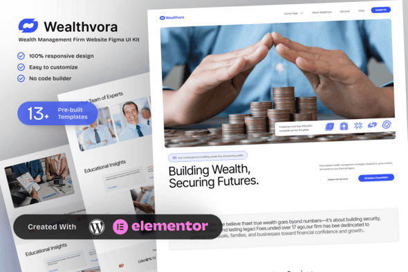 Wealthora – Wealth Management Firm Elementor Template Kit Wealthora – Wealth Management Firm Elementor Template Kit
