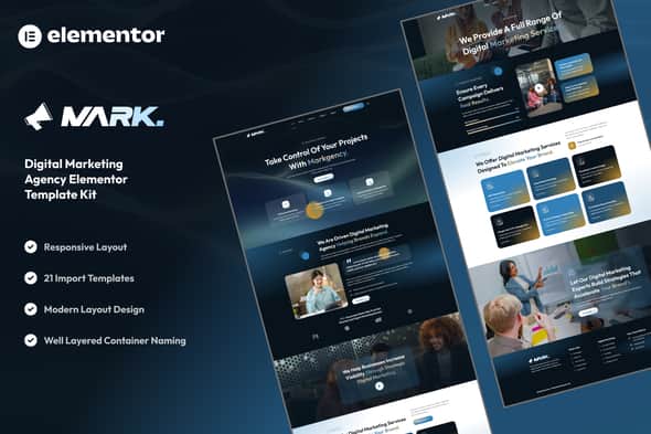 Markagency – Digital Marketing Agency Elementor Template Kit Markagency – Digital Marketing Agency Elementor Template Kit