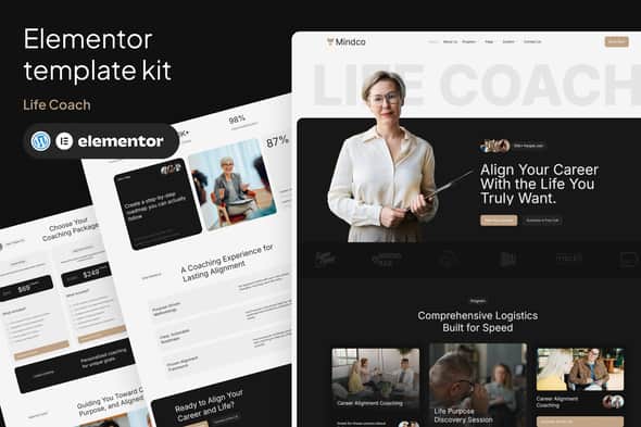 Mindco – Life Coach & Counseling Elementor Template Kit Mindco – Life Coach & Counseling Elementor Template Kit