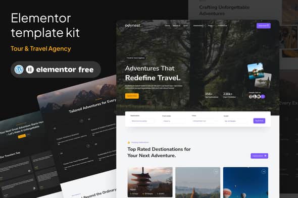 Odynest – Travel & Tour Agency Elementor Template Kit Odynest – Travel & Tour Agency Elementor Template Kit