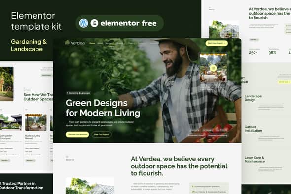 Verdea – Landscaping & Gardening Elementor Template Kit Verdea – Landscaping & Gardening Elementor Template Kit