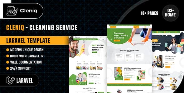 Cleniq – cleaning services Laravel Template Cleniq – cleaning services Laravel Template