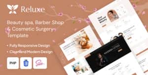 Reluxe – Elegant Spa & Barber PHP Website Template