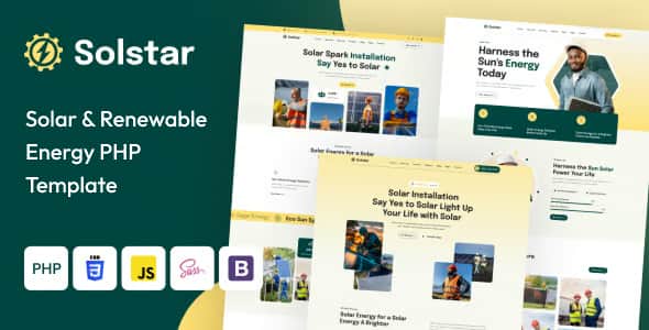 Solstar – Solar & Renewable Energy PHP Template Solstar – Solar & Renewable Energy PHP Template