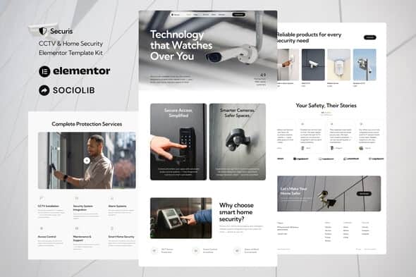 Securis – CCTV & Home Security Elementor Template Kit Securis – CCTV & Home Security Elementor Template Kit