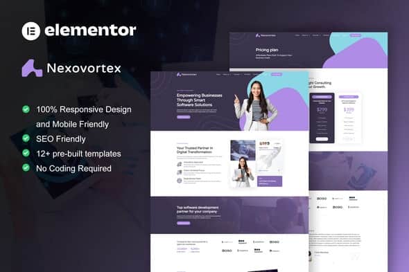 Nexovortex – Software Company Elementor Pro Template Kit Nexovortex – Software Company Elementor Pro Template Kit
