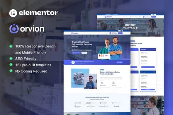 Orvion – Pharmacy & Medical Service Elementor Pro Template Kit Orvion – Pharmacy & Medical Service Elementor Pro Template Kit