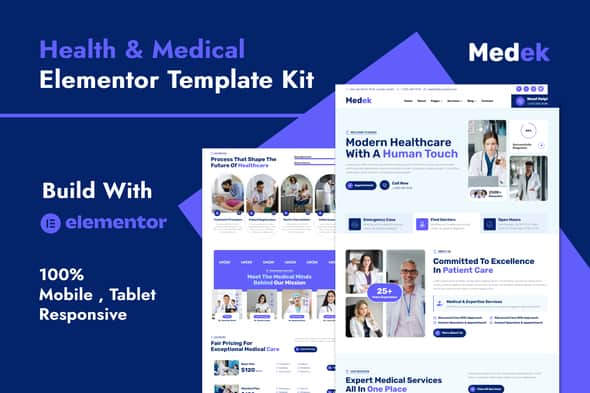 Medek – Health & Medical Elementor Template Kit Medek – Health & Medical Elementor Template Kit