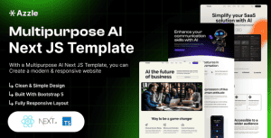 Azzle – AI Technology & Startup Business Next JS Template