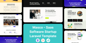 Masco – Saas Software Startup Tailwind Laravel 12 Template