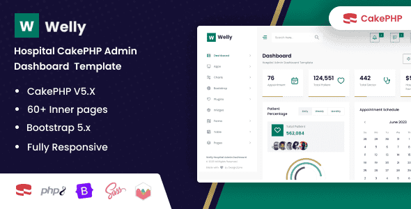 Welly – Hospital CakePHP Admin Dashboard Template Welly – Hospital CakePHP Admin Dashboard Template