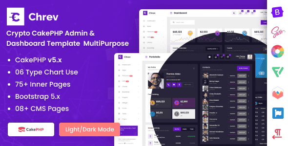 Chrev – CakePHP Crypto Admin & Dashboard Template MultiColor MultiPurpose Chrev – CakePHP Crypto Admin & Dashboard Template MultiColor MultiPurpose
