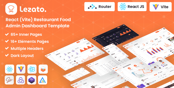 Lezato – React (Vite) Restaurant Food Admin Dashboard Template Lezato – React (Vite) Restaurant Food Admin Dashboard Template