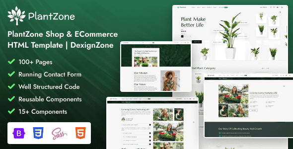 PlantZone – Shop & eCommerce Bootstrap HTML Template PlantZone – Shop & eCommerce Bootstrap HTML Template