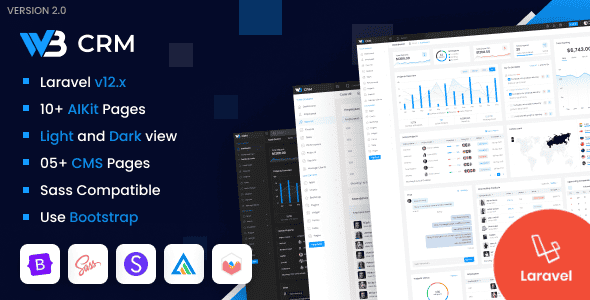 W3CRM – Laravel Admin & Dashboard Bootstrap Template W3CRM – Laravel Admin & Dashboard Bootstrap Template