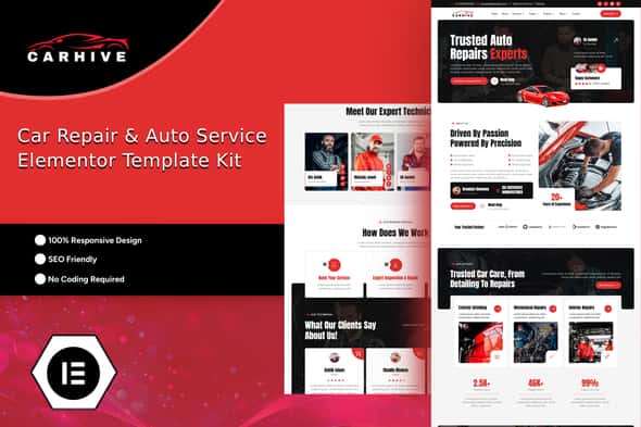 CarHive – Car Repair & Auto Service Elementor Template Kit CarHive – Car Repair & Auto Service Elementor Template Kit