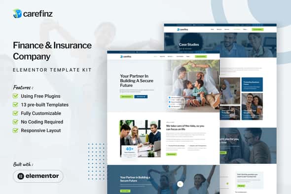 Carefinz – Finance & Insurance Company Elementor Template Kit Carefinz – Finance & Insurance Company Elementor Template Kit