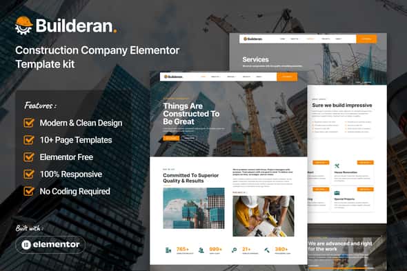 Builderan – Construction Company Elementor Template kit Builderan – Construction Company Elementor Template kit