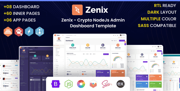 Zenix – Node Js Crypto Admin Dashboard Template Zenix – Node Js Crypto Admin Dashboard Template