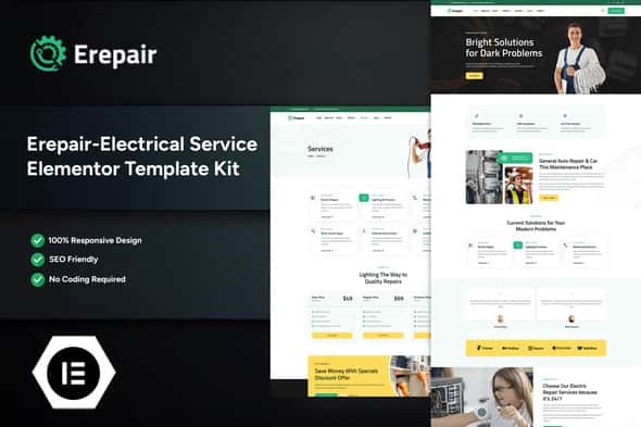 Erepair – Electrical Service Elementor Template Kit Erepair – Electrical Service Elementor Template Kit