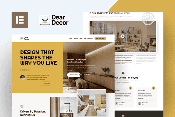 DearDecor – Interior Design Elementor Template Kit DearDecor – Interior Design Elementor Template Kit