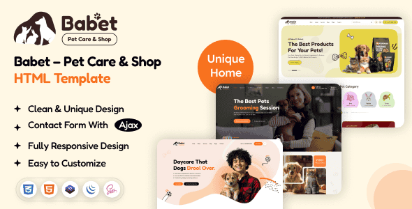 Babet – Pet Care & Shop HTML Template Babet – Pet Care & Shop HTML Template