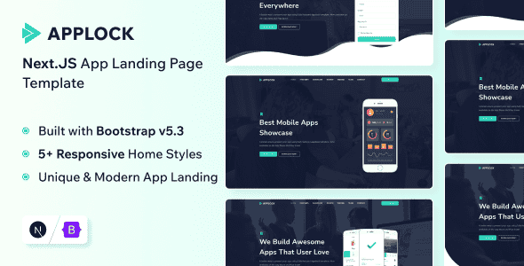 Applock – Next.JS 15 App Landing Page Template Applock – Next.JS 15 App Landing Page Template