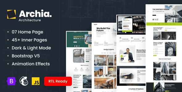 Archia – Architecture and Interior Design RTL Ready Template Archia – Architecture and Interior Design RTL Ready Template