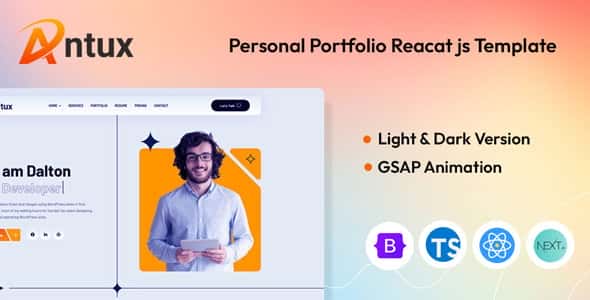 Antux – Portfolio Next Js Template (Next 16) Antux – Portfolio Next Js Template (Next 16)
