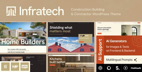 Infratech – Construction Building & Contractor WordPress Theme Infratech – Construction Building & Contractor WordPress Theme