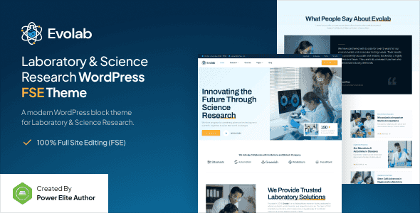 Evolab – Laboratory & Science Research Gutenverse FSE WordPress Block Theme Evolab – Laboratory & Science Research Gutenverse FSE WordPress Block Theme