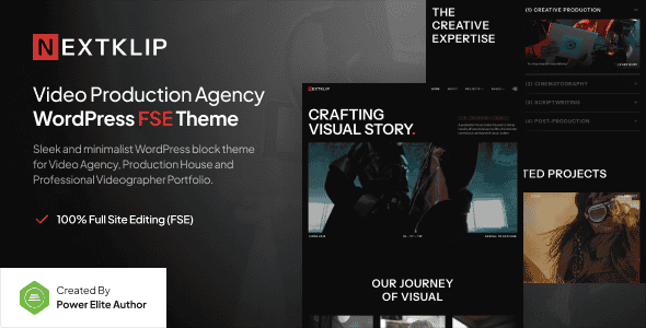 Nextklip – Video Production Agency Gutenverse FSE WordPress Block Theme Nextklip – Video Production Agency Gutenverse FSE WordPress Block Theme